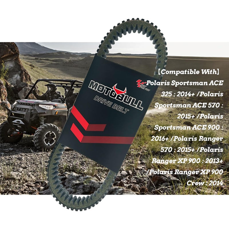 MOTOBULL 3211149 CVT Drive Belt Compatible with 2013-2019 Polaris Ranger XP 900 / XP 900 Crew，2016+ Polaris Ranger 570 - Image 3
